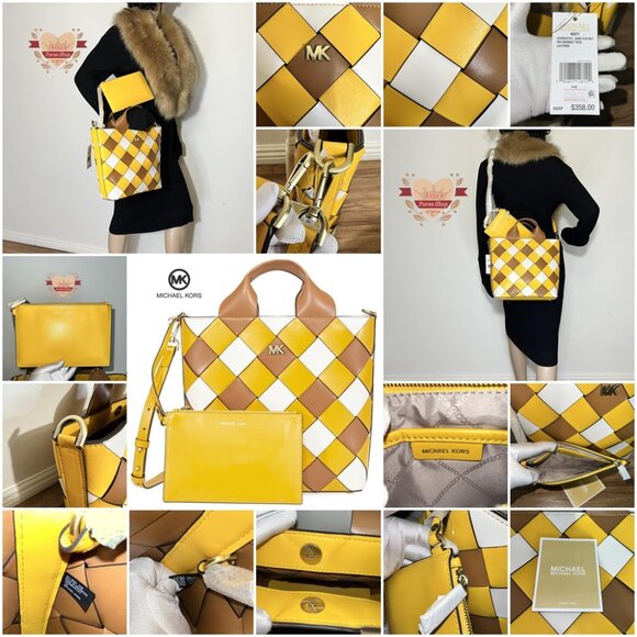 💛Michael Kors Leather Quilted Satchel & Xbody Purse💛 - Picture 16 of 17